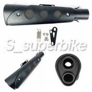 Universal 51MM Muffler Box Cafe Exhaust Pipe Manifold CB250R Z900 RS VULCAN CHOPPER a modification S