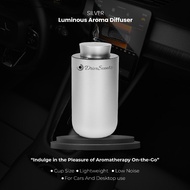 Juzhomes SG Drivescentz Lurxi Car Diffuser &amp; Portable Home Diffuser USB Rechargeable for Home &amp; Car Essential Oil Silver
