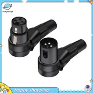 【ouwym9al】3 Pin Right Angle XLR Connector Male Female XLR 3Pin Socket Microphone Plug Audio Cable Am