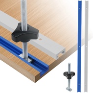 Double-Cut Profile T Track and T Bolt Knob , Universal T Track for Woodworking , Miter Track Sliding