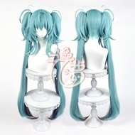 วิก cosplay Miku พร้อมด้วย dip dye สองหางม้า
