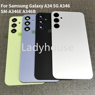 Back Cover For Samsung Galaxy A34 5G A346 SM-A346E A346B Back Battery Phone Case Rear Door Housing C