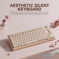 Z75 Aesthetics Wireless Keyboard Creamy Sound Mechanical Feel Office Keyboard For Phone/Tablet/PC/La