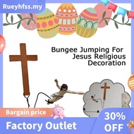 Excellent Jesus Bungee WallCross Decoration Home Office Church Wall Hanging Jumping Crucifix ChristS