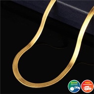 KALUNG PRIA TITANIUM PRIA WARNA EMAS GOLD MODEL ULAR PIPIH