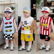 Combo of 3 sets of cotton car clothes for babies 8-26kg