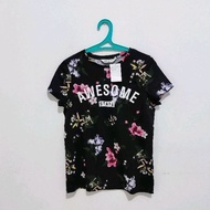 Original H&M floral black girls' t-shirt size 170
