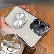 Magnetic Ring Stand Holder Phone Case For POCO C81 Pro C85X Shockproof Soft Silicone Plating Back Co