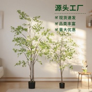 New Style Simulation Green Plant Simulation Maple Leaf Tree Influencer Green Maple Tree Hotel Shoppi