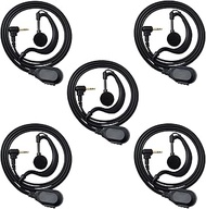HYS G Shape 2.5mm Walkie Talkie Earphones with Microphone Compatible with Motorola TLKR Talkabout T6
