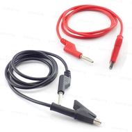 1M double end Test lead Wire Line electrical Voltage Banana Plug and Alligator Clip Crocodile 15A di