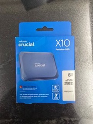 [全新未開] Crucial X10 Portable SSD 6TB (CT6000X10SSD9), USB Type-C, USB-C, not 2TB / 4TB / 8TB