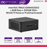 Intel NUC RNUC13ANHi50003 NUC 13 PRO KIT BAREBONE i5-1340P + 8GB Ram + 500GB SSD+ Windows10/11 Home or Pro(Unactivated)