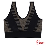 B'me (Sport Bra) เสื้อชั้นในไร้โครงรูปแบบสวมหัว รุ่น MER002 สีดำ