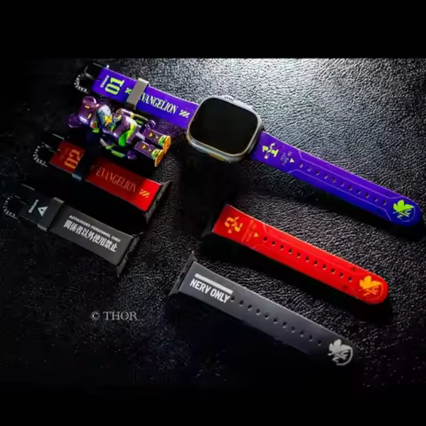 Anime New Century Evangelion Wristband Kawaii Evangelion-01‌ Apply To Apple Watch Ultra2 S/10/9/8 Wr