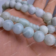 White Jadeite Jade Rosary Necklace Genuine Burmese Jade Gr A