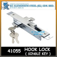 KCA 41055 Aluminium Sliding Door Hook Lock With Single or Double Cylinder