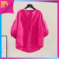 Cheap Korean Style Premium Women's Casual Formal Travel Clothes POPU X BLOUSE/ - WOMEN'S TOP 7 SLEEV