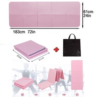 TPE Foldable Yoga Mat 183cm*61cm*0.4cm Soft High Density ​EXTRA THICK yoga mat Anti slip exercise mat workout mat