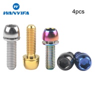 Wanyifa Hex Screw M6 x 18 20mm Titanium Bolt Bike Stem Screws & Fasteners for MTB Bike Road Bicycle 