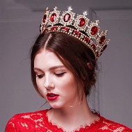 มงกุฎนางงาม Luxurious Exaggerated Big Round Tiaras Crown Rhinestone Wedding Bridal Crystal Tiara Que