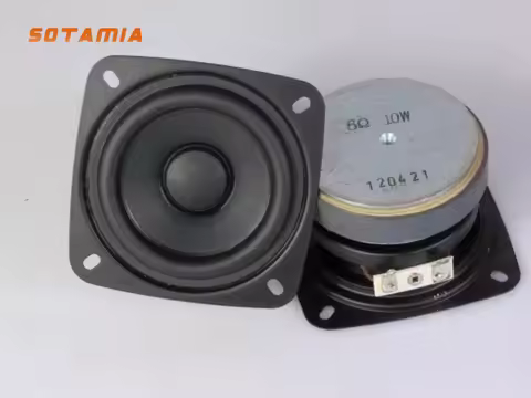 SOTAMIA 2PCS 3 Inch Full Range Speaker 6 Ohm 10W Large Magnetic Steel Rubber Edge Paper Cone Hifi Sp