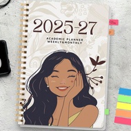 1pc 2026-2027 Weekly And Monthly Academic Year Planner Calendar Notebook, 2026.Jan - 2027 Dec, 5.7"