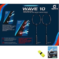 Apacs Wave 10 Series【Install with String】+Grip Original Badminton Racket (1pcs)