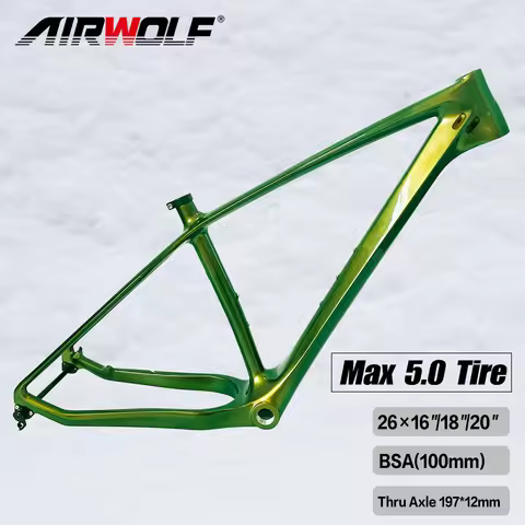 Fat Bike Frame 26er Carbon 1-1/8 to1-1/2 Tapered Frame Snow Bike hardtail frame Thru-axle Fat Tire B