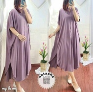 Daster Terbaru kekinian - Dress Midi Batwing - MIDI KALONG POLOS BIG SIZE