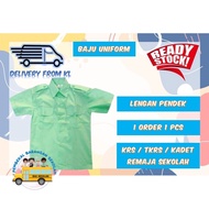 BAJU UNIFORM KRS / TKRS  / KADET REMAJA SEKOLAH LENGAN PENDEK 1PCS