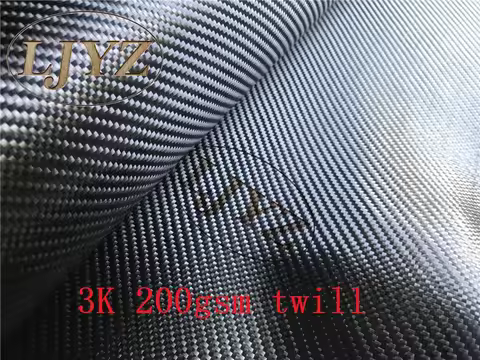 [Grade A] Real Carbon Fiber Cloth 3K 200gsm 2*2 Plain Twill Carbon Fabric 12' / 30cm Width X 1m Cont