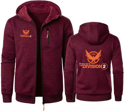 The Division 2 Tom Clancy's SHD PS4 PC Game XBOX Men's Hoodies Sweatshirts Jacquard Hoodie Fleece Me