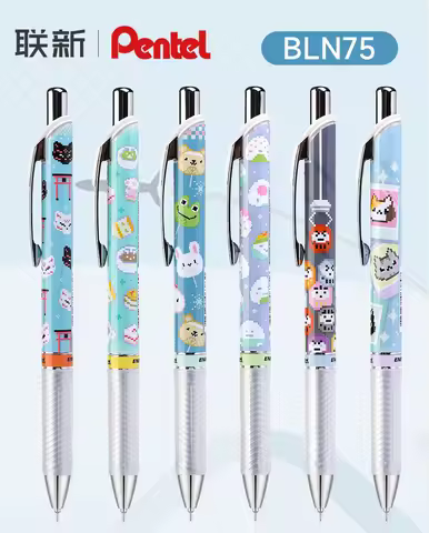 1pc Pentel BLN75 Gel Pen Tokyo Story Pixel Limited Edition Cute Pen 0.5mm Black Quick Drying Ink Jap