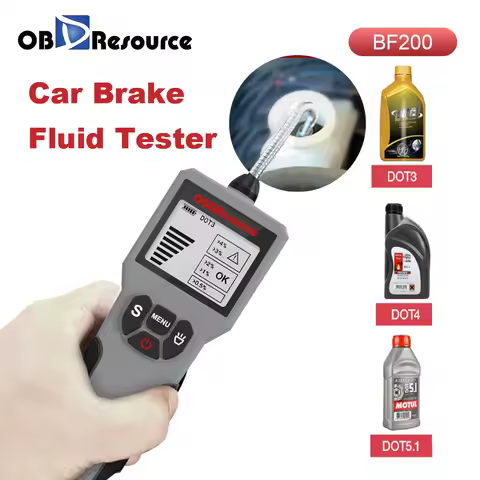 OBDResource 12V Auto Brake Fluid Tester Car Brake Oil Tool DOT3 DOT4 DOT5.1 Digital/LED Indicator ch