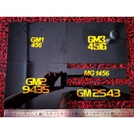 NUMBER PLATE GOLD LETTER SET / NUMBER MOTOR PLATE