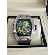 Pre Owned Haofa 1987A Crystal green dragon auto watch