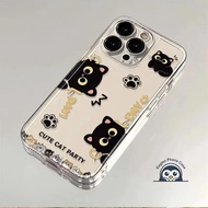 Cute Black Cat Phone Case For Vivo S30 Pro Mini V21 V21E V21S V20 Pro SE V19 Neo V17 Pro V15 V11 Pro