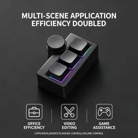 RGB Backlit Wired Mini Gaming Keyboard Hot-Swappable Portable Multi-Combination/Multimedia Game Offi