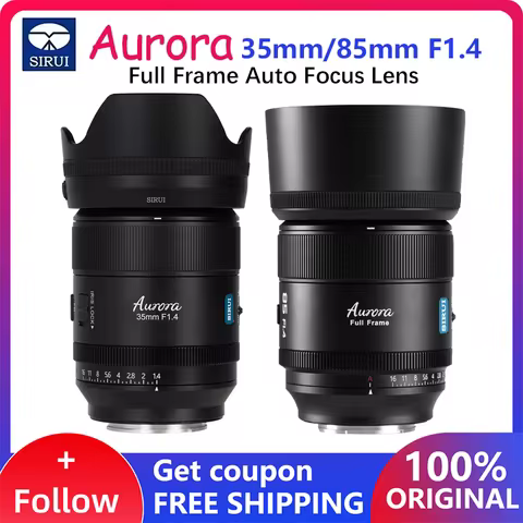 SIRUI AURORA Series 35mm/85mm F1.4 Full Frame Auto Focus Lens for Sony E Nikon Z Fuji X Panasonic L 