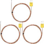 Tellegloww 3 Pieces K Type Thermocouple Probe K Type Sensor Mini Connector Temperature Probe Thermoc