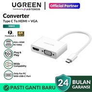 Ugreen Converter USB Type C To HDMI And VGA Adapter 2IN1 30843