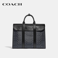 COACH กระเป๋าใส่เอกสารผู้ชายรุ่น Gotham Portfolio In Signature Canvas สีดำ C5319 JIO1U