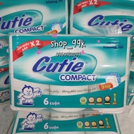 Cutie COMPACT coreless toilet paper, 6 rolls, 3 layers