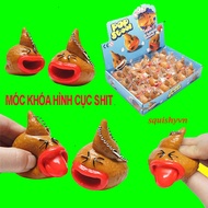 Fun Stress Relieving EVA No. 3 Fake Poop Keychain