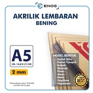 KOMPLIT LEMBARAN ACRYLIC / AKRILIK A5 2MM / AKRILIK BENING / BENTUK