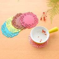C46 Silicone coasters with lovely floral lace