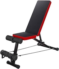 Home Office Unisex Adult Adjustable Utility Bench Weight Fitness All-in-One Bench Sit Up Bench Workout Heavy Duty Flat Incline Decline Multiuse Exercise Home Gym