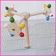 Bird Cage Perch Bird Perch Parrot Stand Toys Bird Stand Perch Toy With Balls Puzzle Bird Windmill Pe