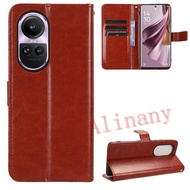 OPPO Reno10 5G Case Flip PU Leather Wallet Back Cover OPPO Reno 10 5G Phone Casing
